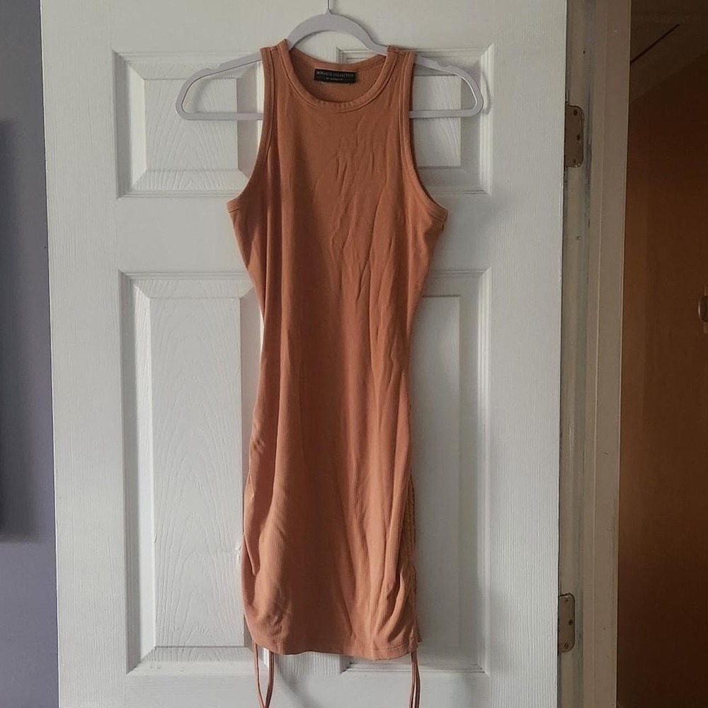 Monarch Collection by Alphalete orange ribbed mini dress